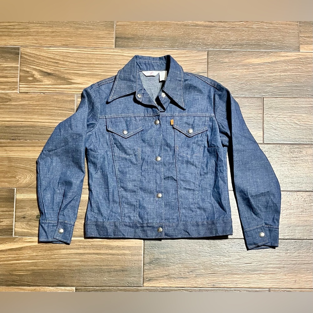 Vintage Levi’s Orange Tab‎ Blue Denim Button Jean Jacket Women’s Size Medium